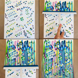 DIY Crafternoon - Abstract Squeegee Art