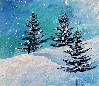 DIY Crafternoon - Winter Landscape Painting