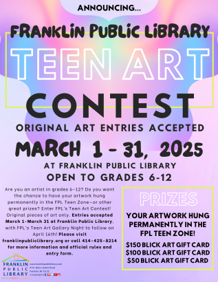 Last Day to Submit Teen Art Contest Entries!